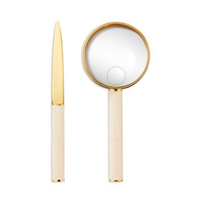 Shagreen Magnifying Glass and Letter Opener Set