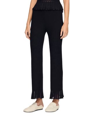 Ruffled Knit Trousers