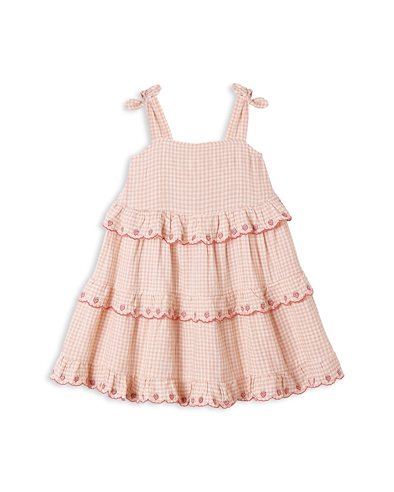 Rylee + Cru Girls' Ruffled Gingham Swing Mini Dress - Little Kid