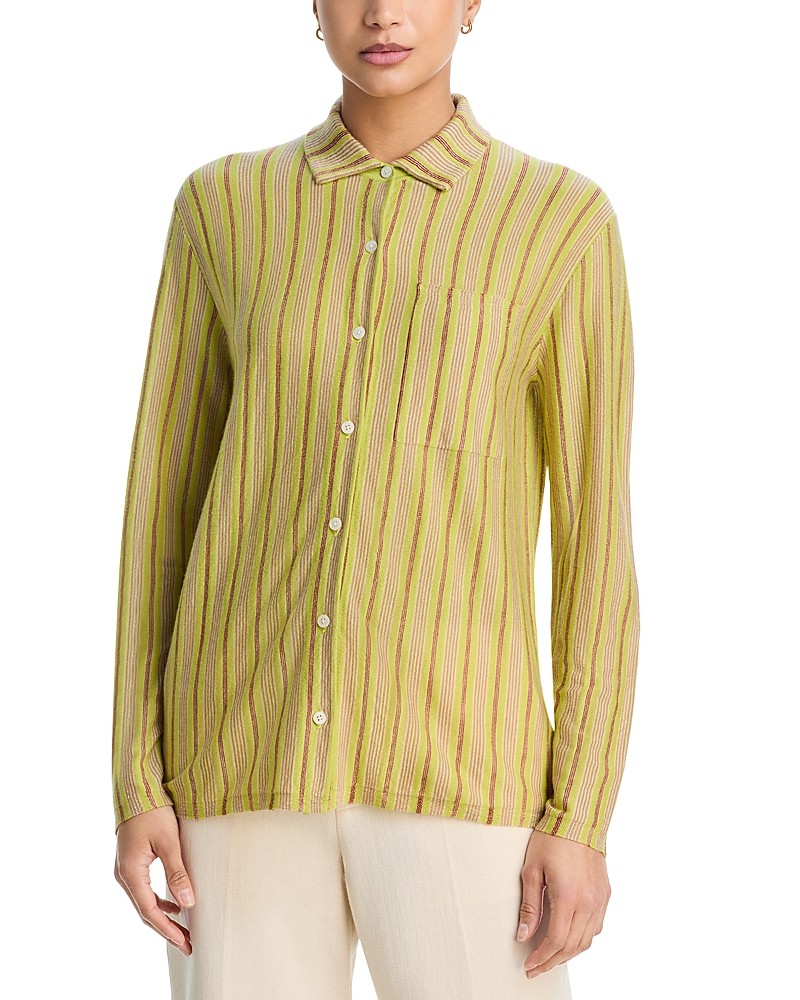 Guest in Residence Fine Stripe Showtime Cashmere Shirt