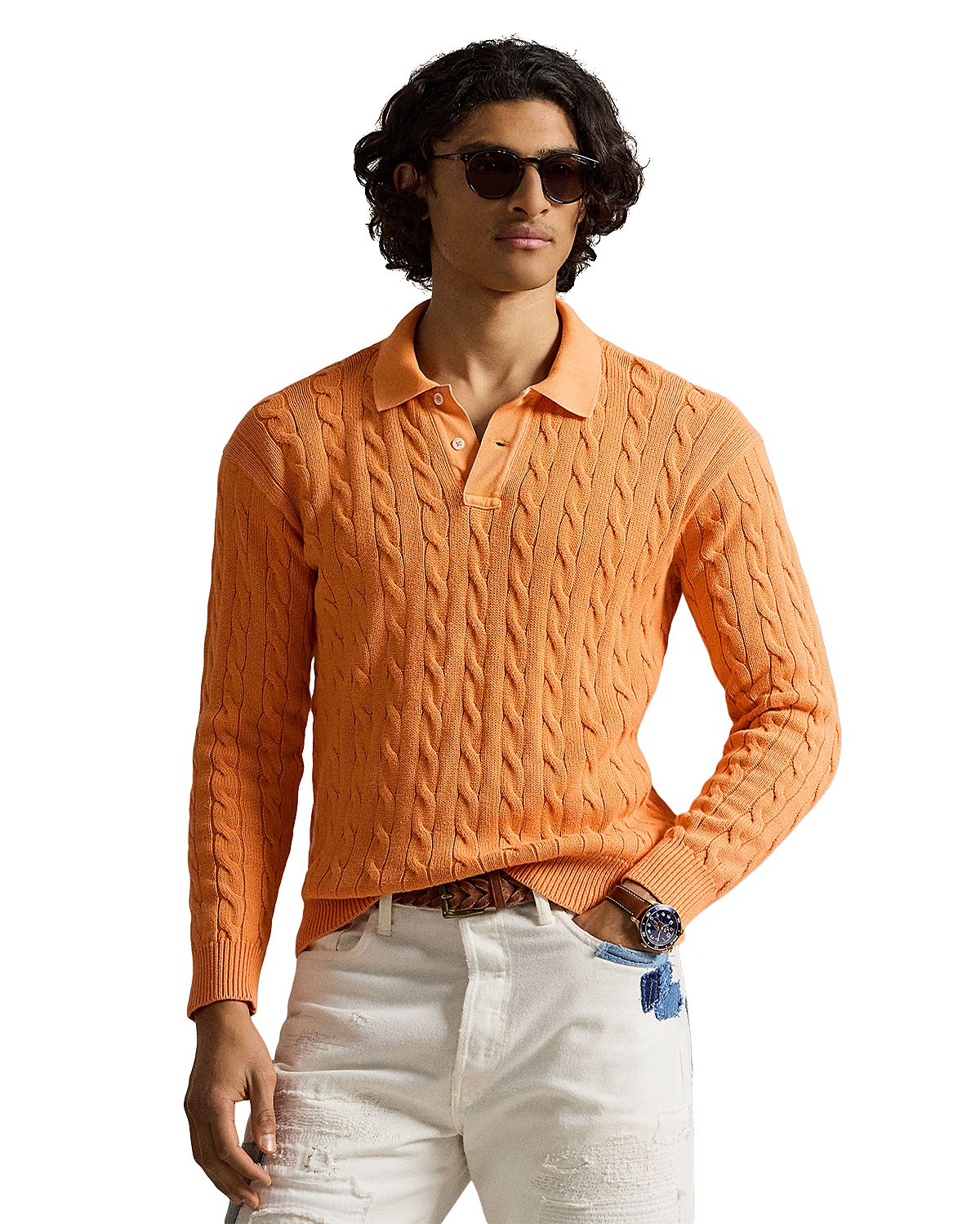 Polo Ralph Lauren Relaxed Fit Cable Knit Cotton Sweater