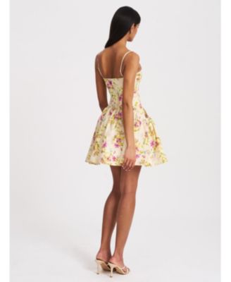  Valda Print Linen Mini Dress with Pockets