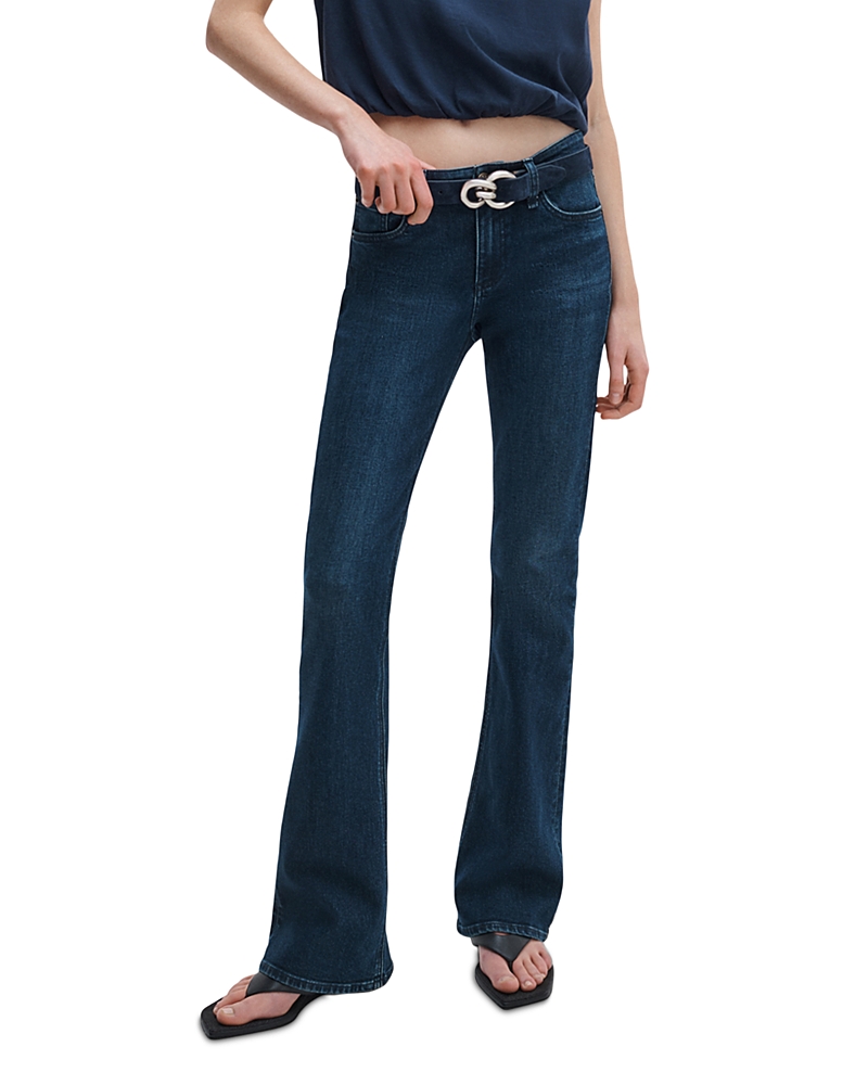 rag & bone Kinsley Mid Rise Full Bootcut Jeans in Lulu