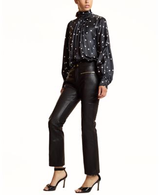 High Neck Silk Blouse