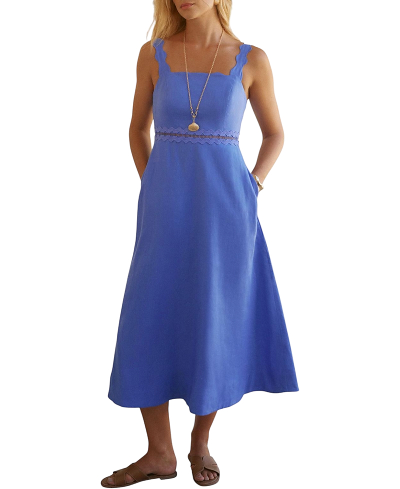 Mint Velvet Women's Linen Midi Dress