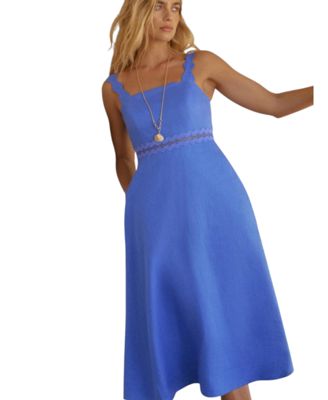 Women's Linen Midi Dress