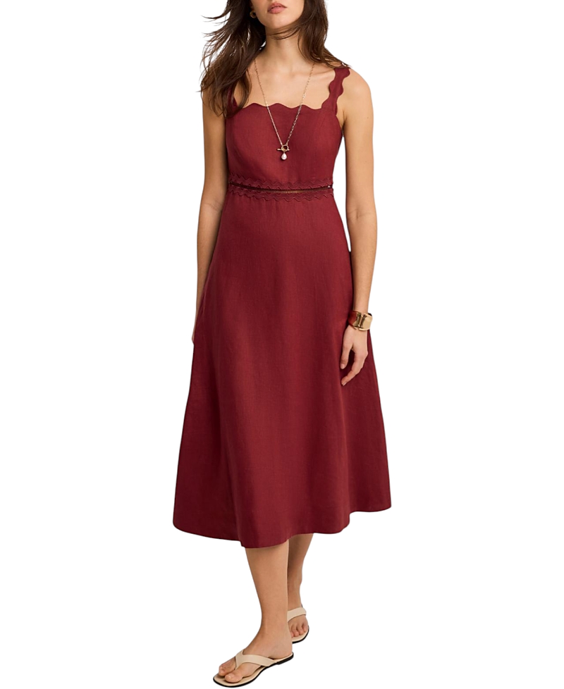 Mint Velvet Women's Linen Midi Dress