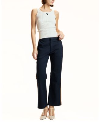  Cotton Cropped Flared Pants