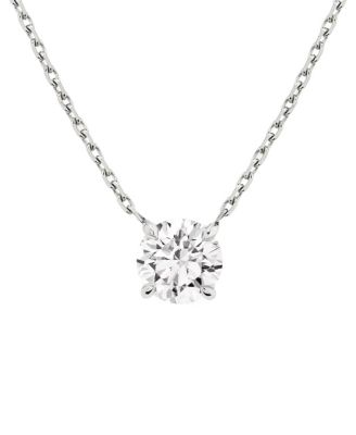  Solitaire Necklace in 14K Gold, 1.5ctw Round Brilliant Lab Grown Diamond