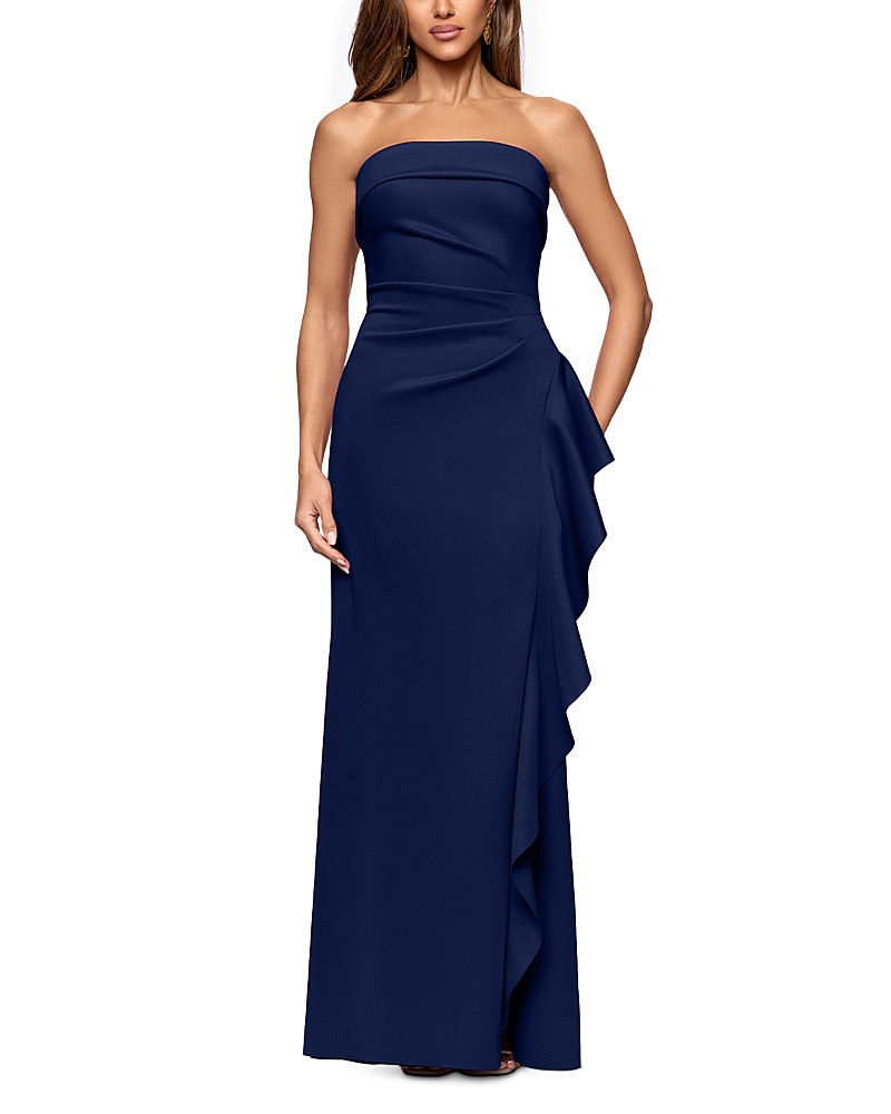Aqua Scuba Strapless Gown - Exclusive