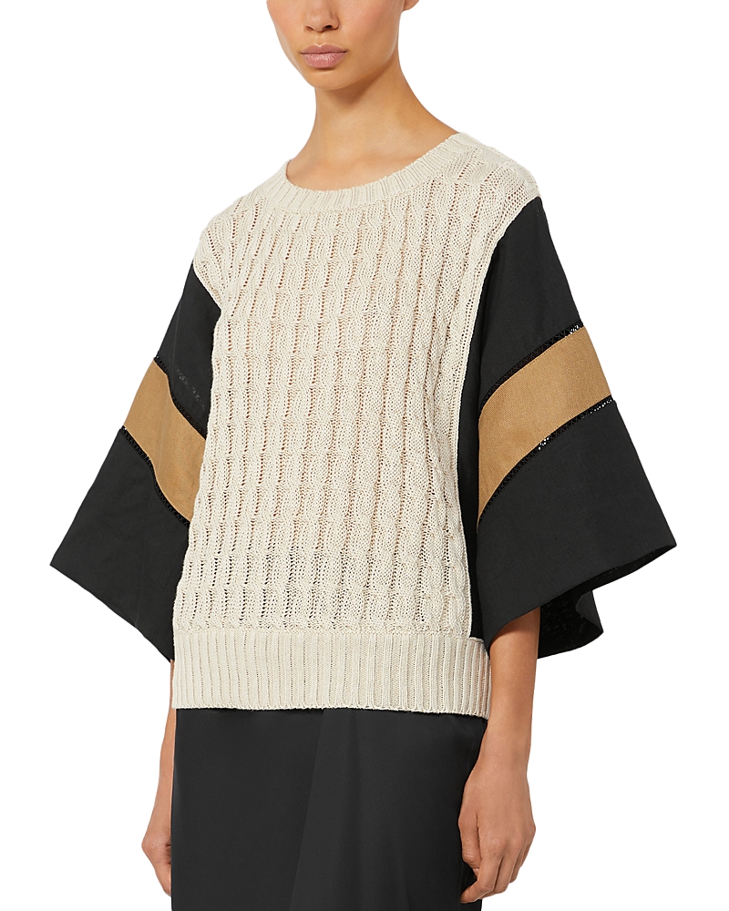 Max Mara Mxmscatola Crewneck Linen Sweater