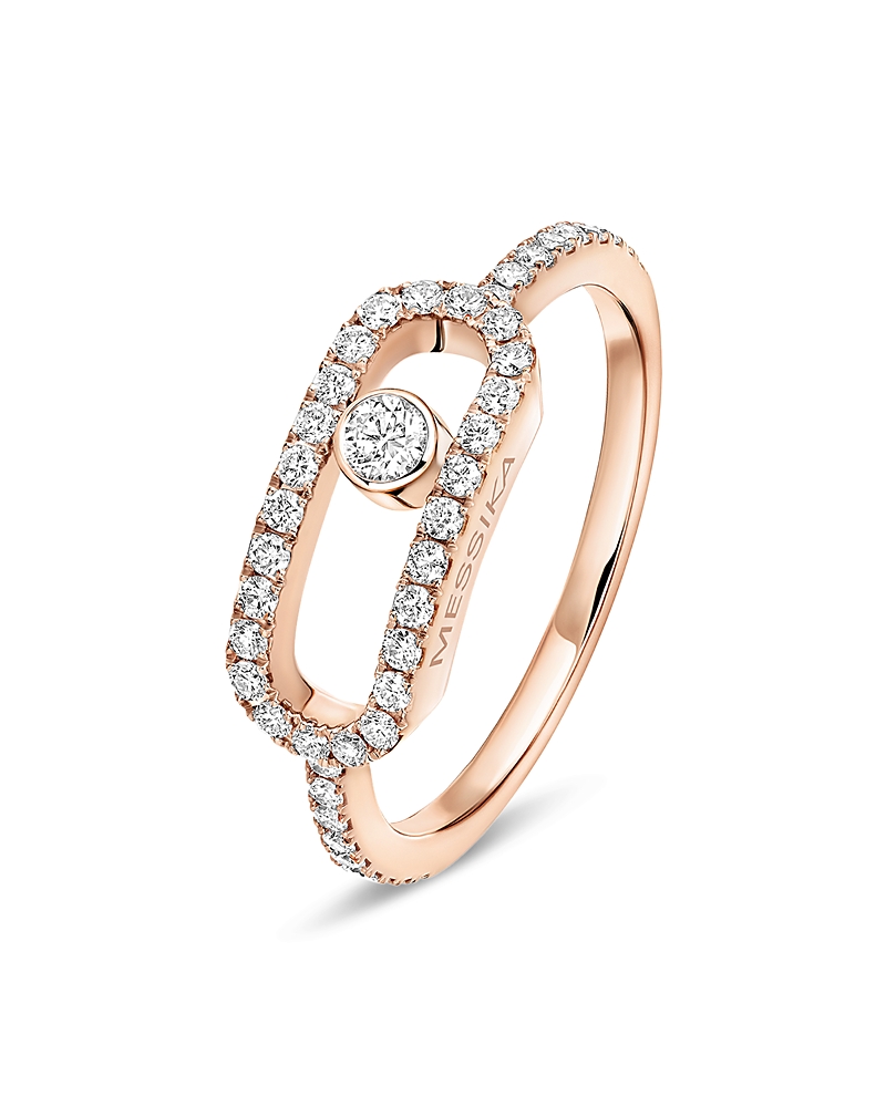 Messika 18k Rose Gold Diamond Move Uno Ring