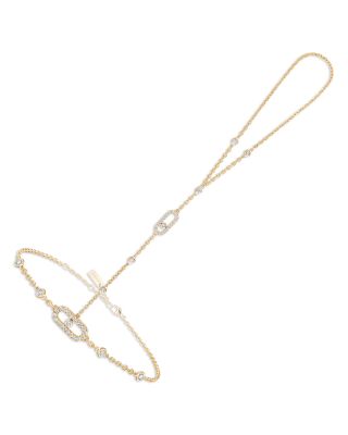 18K Yellow Gold Diamond Move Uno Hand Bracelet, 0.35 tcw