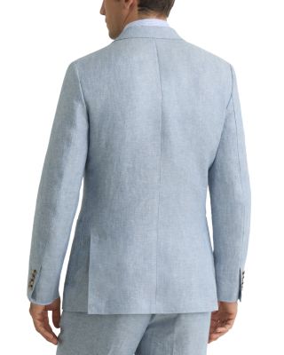 Linen Twill Double Breasted Tailored Fit Blazer