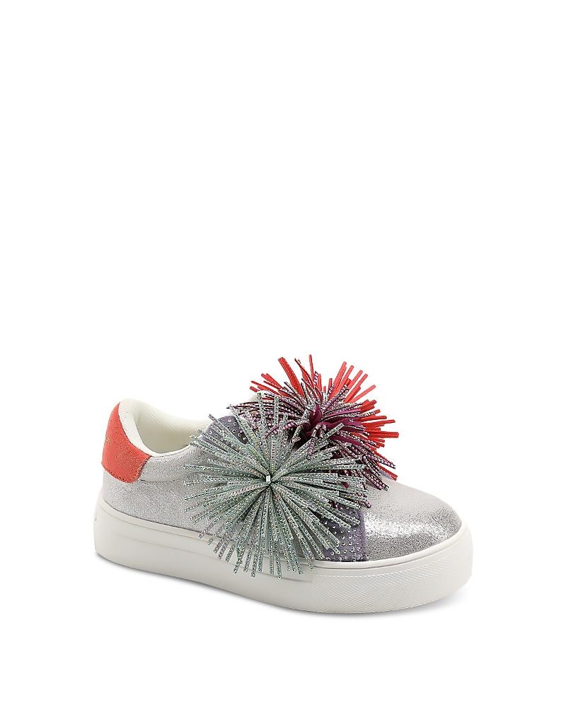 Kurt Geiger London Girls' Mini Laney Fringed Leather Sneakers - Toddler, Little Kid, Big Kid