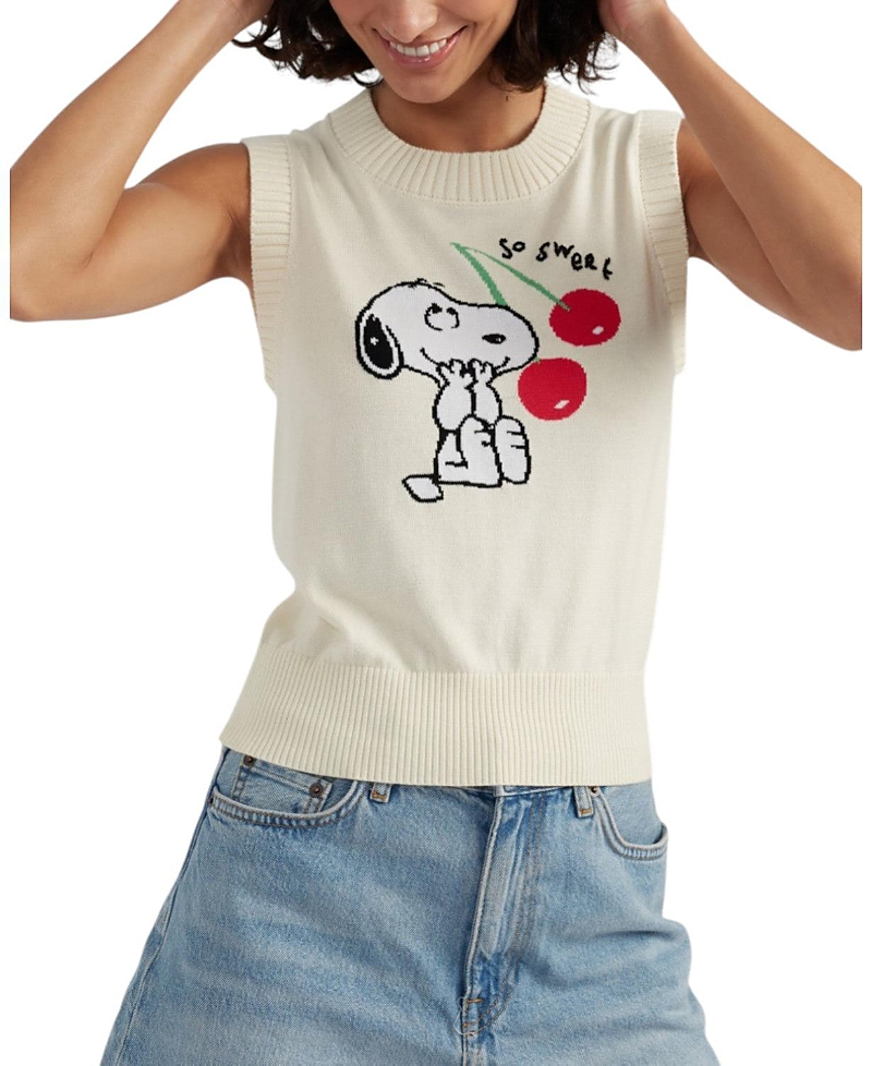Chinti & Parker Women's Cotton Snoopy Cherry Tank