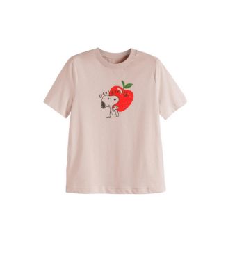  Women's Cotton Snoopy Apple T-Shirt
