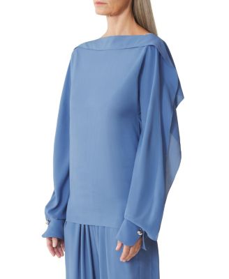 Long-Sleeved Top in Crepe De Chine