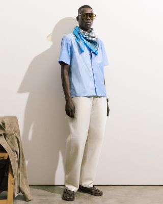 rbBAGGY Fit Authentic Rigid Jeans in Ecru