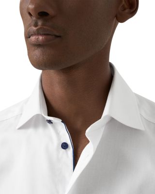 Slim Fit Navy Details Signature Twill Shirt