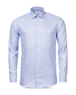 Contemporary Fit Semi Solid Textured Twill Shirt