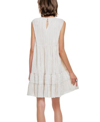 Plisse Babydoll Dress