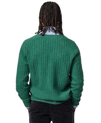  Leonard Wool Cable Sweater Cardigan