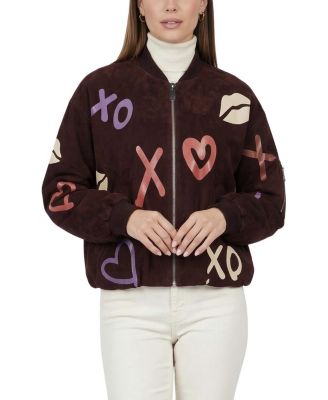  Metis Suede Bomber Zip Jacket
