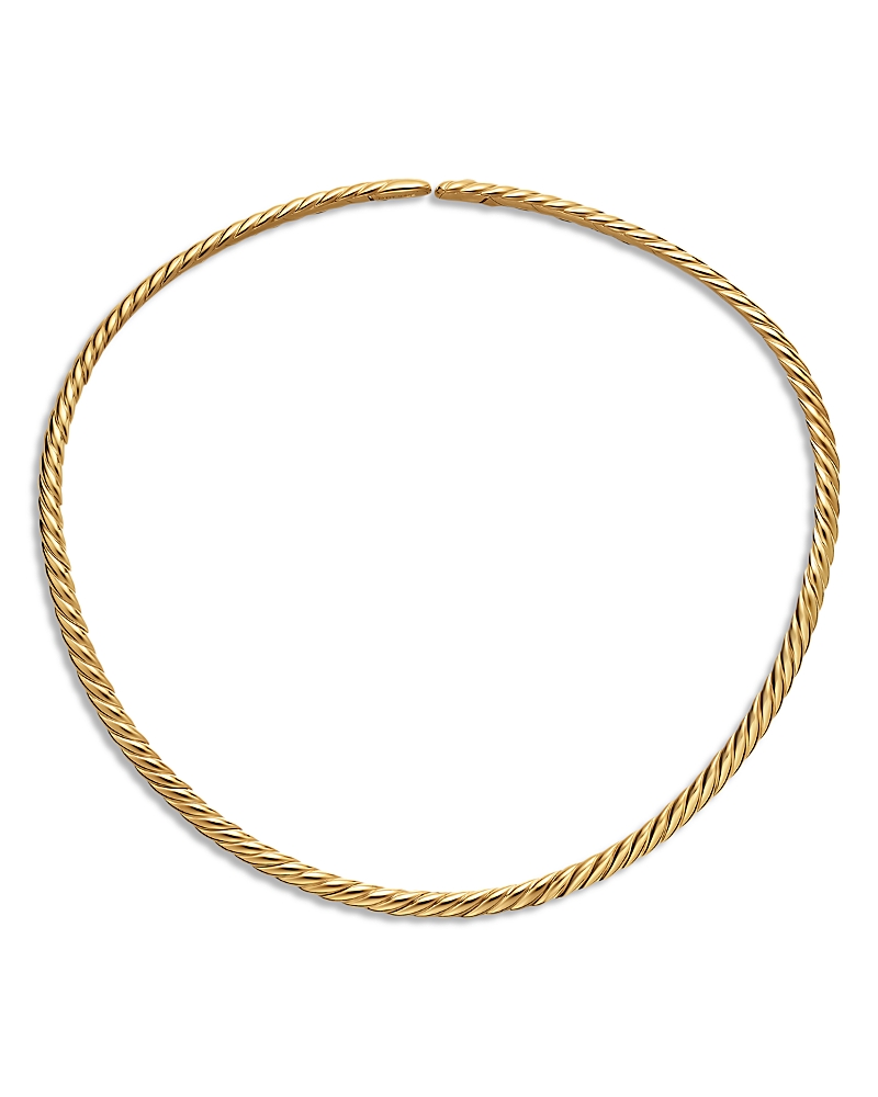 David Yurman Sculpted Cable Flex Necklace in 18K Yellow Gold, 5mm