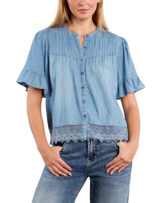 Caf&eacute; Pleats Top