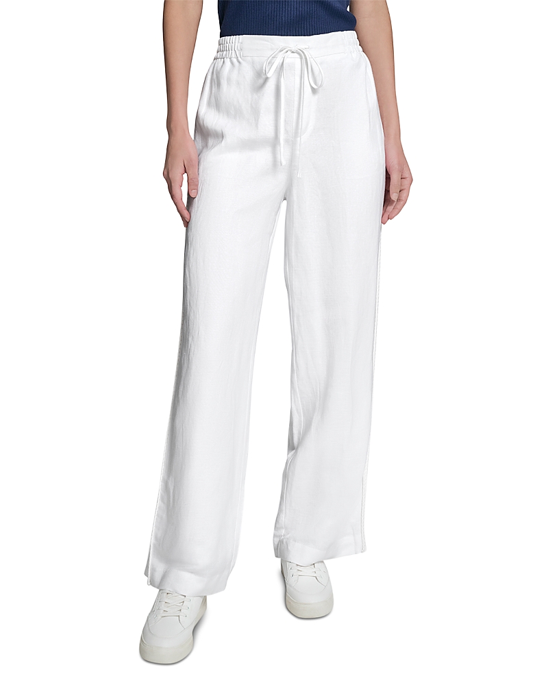 Karl Lagerfeld Paris Linen Viscose Drawstring Pants
