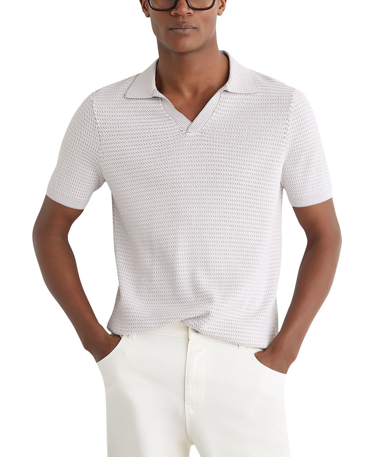 Reiss Regular Fit Open Collar Polo Shirt