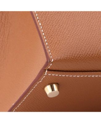 Kelly 32 Handbag Brown Courchevel with Gold Hardware