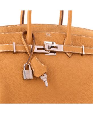 Birkin 30 Handbag Brown Clemence with Palladium Hardware