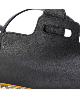  Mini Saigon Top Handle Bag Coated Canvas with Leather