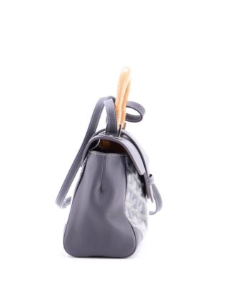  Mini Saigon Top Handle Bag Coated Canvas with Leather