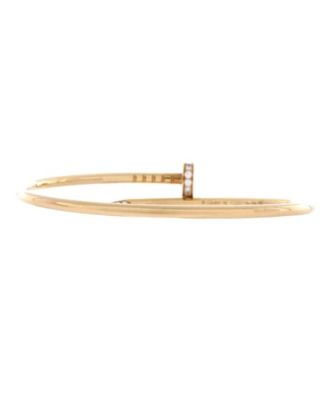  Small Juste un Clou Bracelet 18K Gold with Diamonds