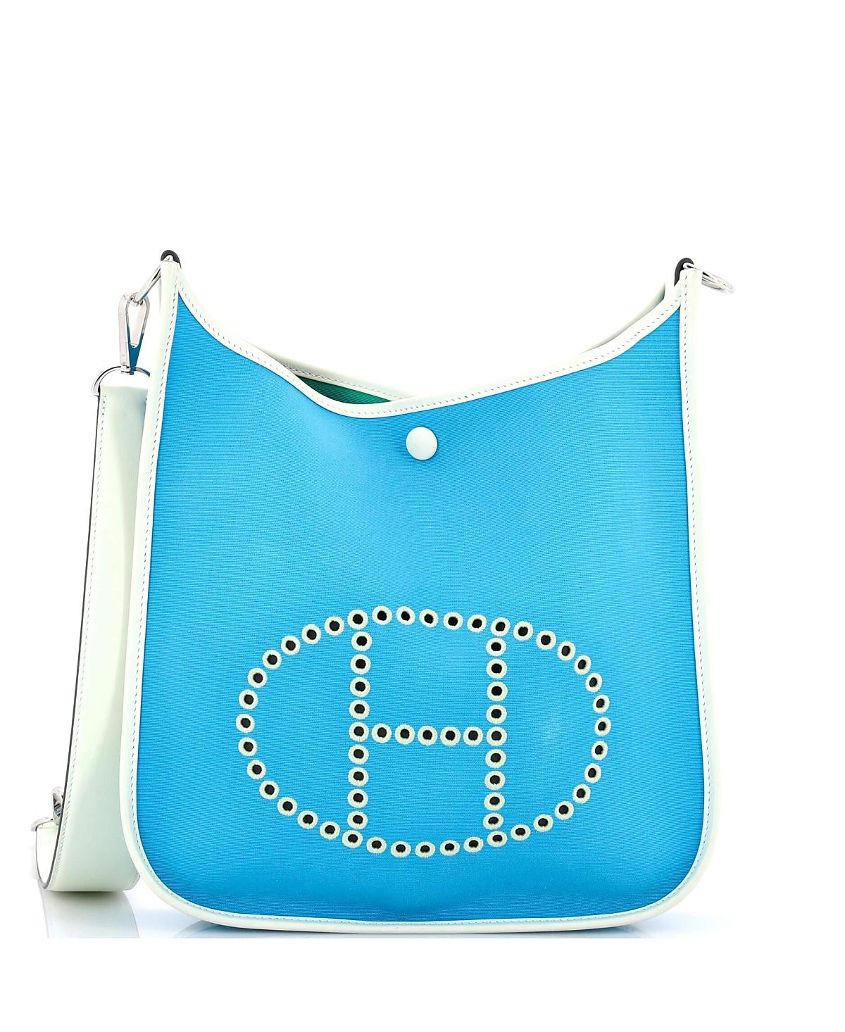 Pre-Owned HERMES Pm Neo Evelyne Bag Toile and Leather