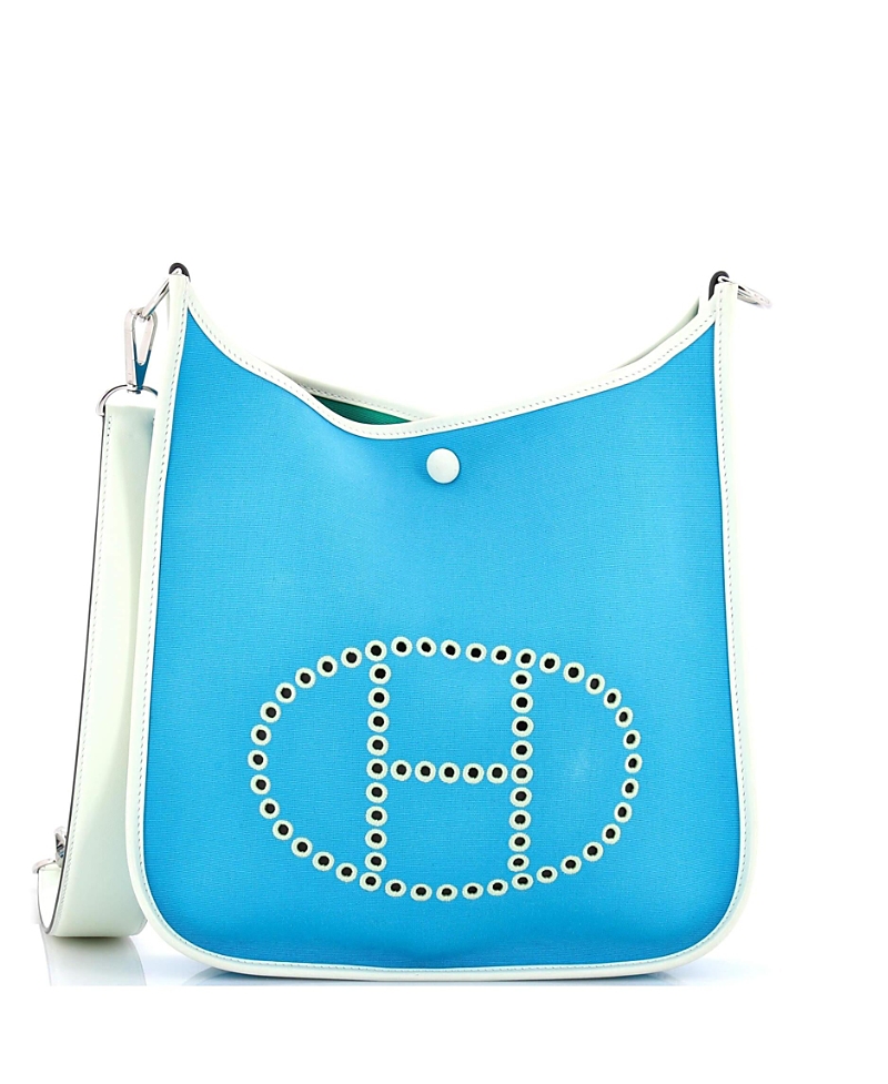 Pre-Owned HERMES Pm Neo Evelyne Bag Toile and Leather