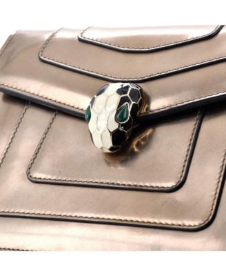  Small Serpenti Forever Square Shoulder Bag Metallic Leather