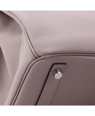 Birkin 30 Handbag Grey Epsom with Palladium Hardware