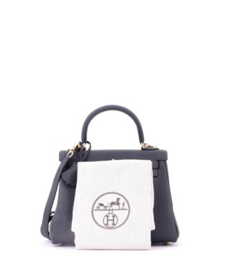 Kelly 25 Handbag Verso Swift with Permabrass Hardware