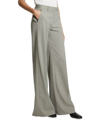 Fluid Flare Pants in Wool Gabardine