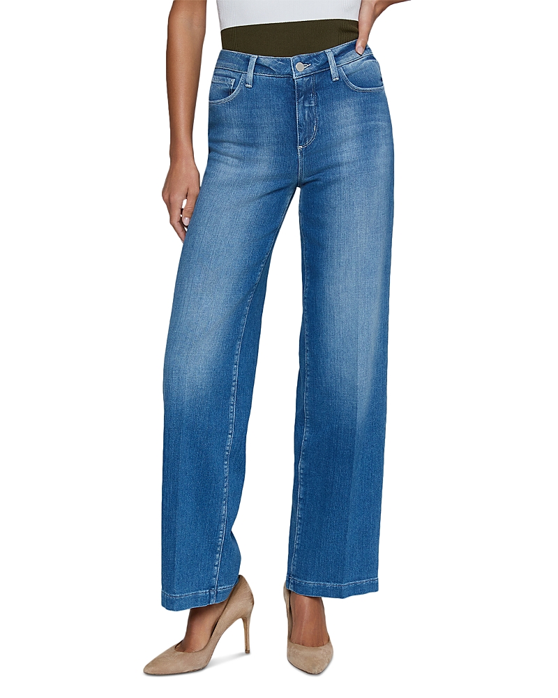 L'agence Scottie High Rise Wide Leg Jeans in Sullivan