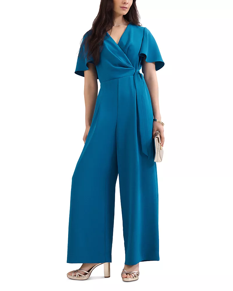 Phase Eight Julissa Blue Wide Leg Jumpsuit