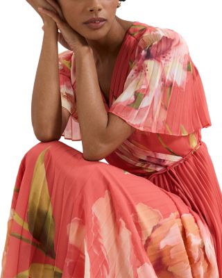 Abigail Pleated Print Maxi Dress