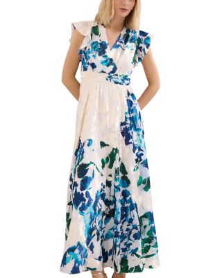 Liana Blue Burnout Maxi Dress
