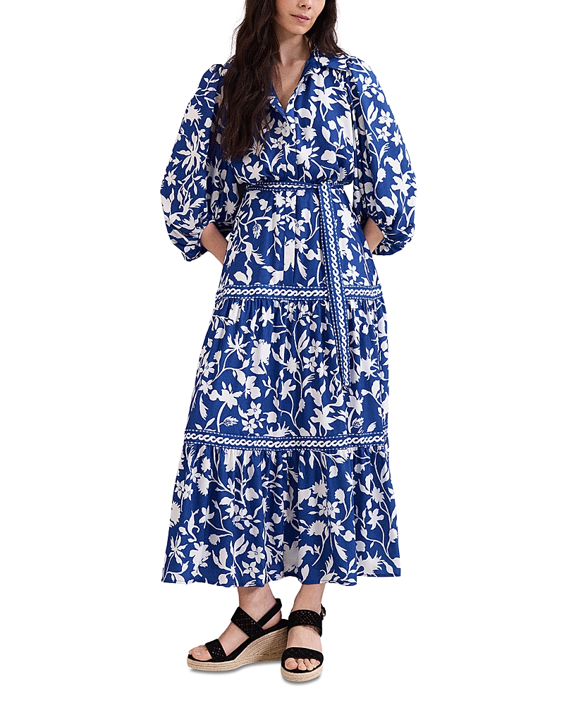 Phase Eight Coralie Blue Midi Shirt Dress
