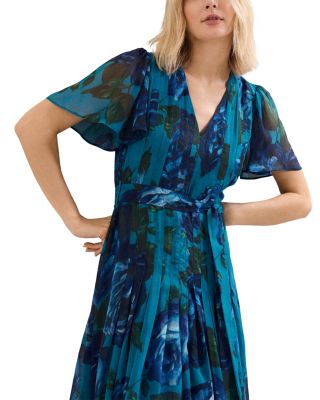 Skylar Teal Floral Maxi Dress