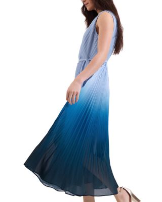 Petite Mira Blue Ombr&eacute; Sleeveless Dress